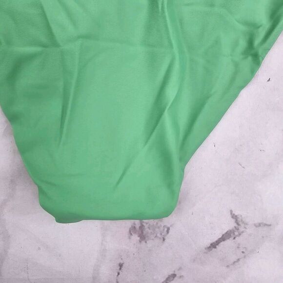 J Crew Swim Bottom XL Green Curved Waist Bikini High Cut Cheeky Mid Kelly BC125 - Picture 6 of 10